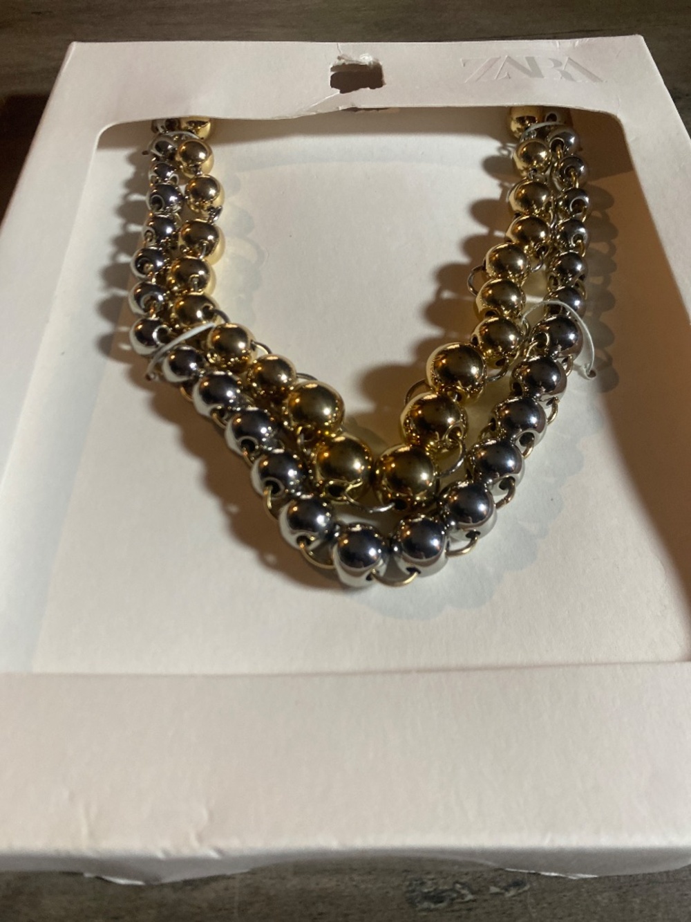 NWT Zara Set of 2 Combination Ball Necklaces - Picture 6 of 8